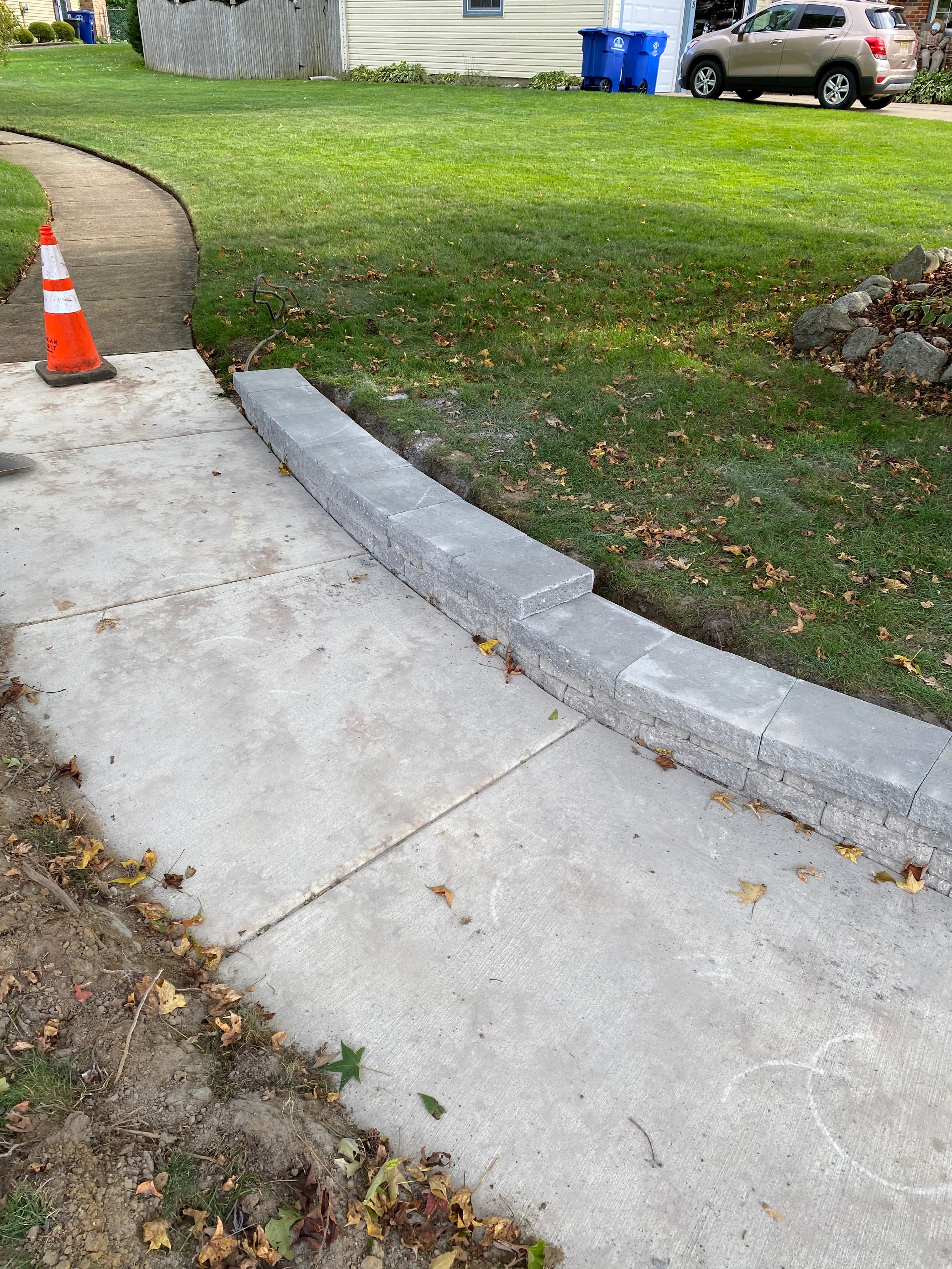 Concrete Driveway & Retaining Wall — NJ