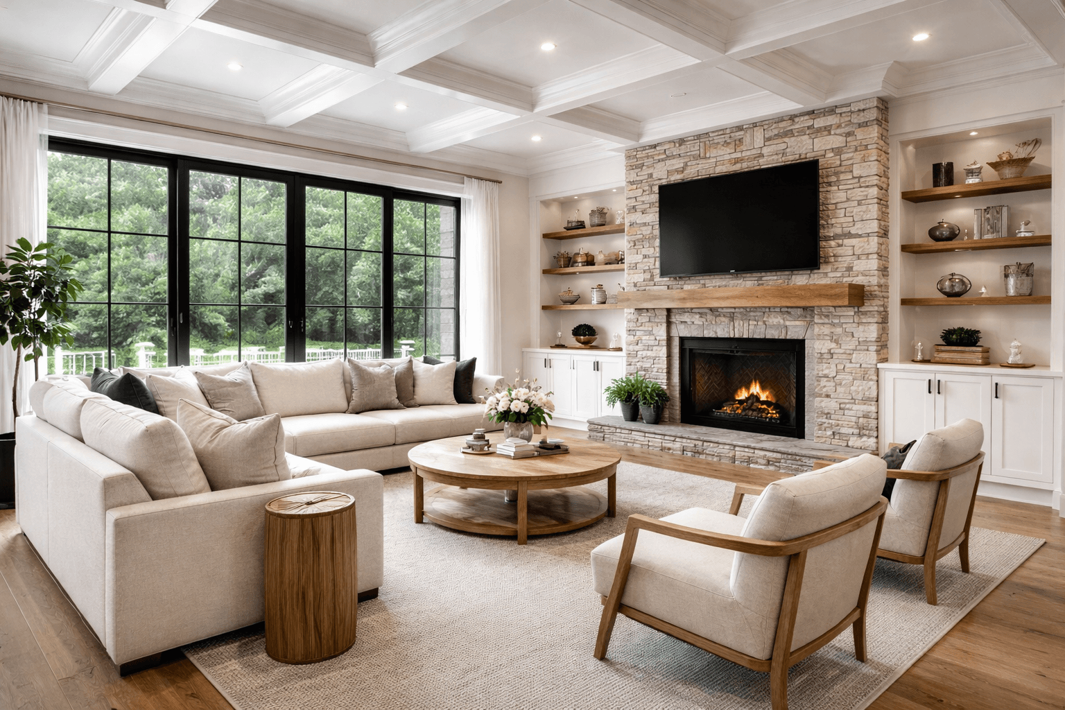 Custom Home — Living Room — NJ